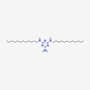 molecular formula C27H54N6 B14631767 N~2~,N~4~-Didodecyl-1,3,5-triazine-2,4,6-triamine CAS No. 53790-49-1