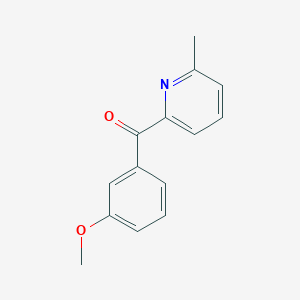 molecular formula C14H13NO2 B1463178 2-(3-甲氧基苯甲酰)-6-甲基吡啶 CAS No. 1187164-22-2