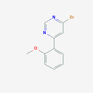 molecular formula C11H9BrN2O B1463179 4-Bromo-6-(2-methoxyphenyl)pyrimidine CAS No. 1260803-73-3