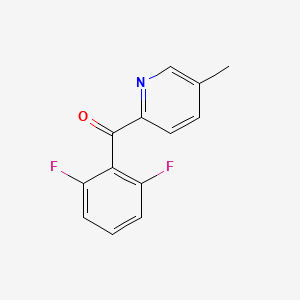 molecular formula C13H9F2NO B1463182 2-(2,6-Difluorobenzoyl)-5-methylpyridine CAS No. 1187164-66-4
