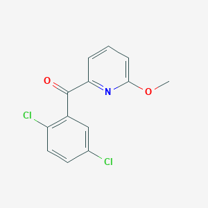 molecular formula C13H9Cl2NO2 B1463184 2-(2,5-二氯苯甲酰)-6-甲氧基吡啶 CAS No. 1187168-04-2