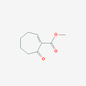molecular formula C9H12O3 B14631858 1-Cycloheptene-1-carboxylic acid, 7-oxo-, methyl ester CAS No. 52784-36-8