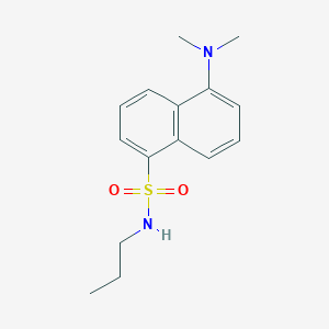 molecular formula C15H20N2O2S B14631862 1-Naphthalenesulfonamide, 5-(dimethylamino)-N-propyl- CAS No. 54517-97-4