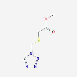 molecular formula C5H8N4O2S B14631865 Methyl {[(1H-tetrazol-1-yl)methyl]sulfanyl}acetate CAS No. 57235-70-8