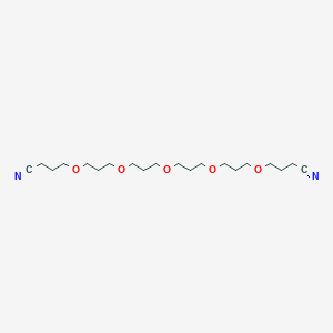 molecular formula C20H36N2O5 B14631876 5,9,13,17,21-Pentaoxapentacosanedinitrile CAS No. 55333-89-6