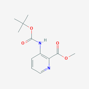 molecular formula C12H16N2O4 B1463189 3-((叔丁氧羰基)氨基)吡啶-3-甲酸甲酯 CAS No. 912369-42-7