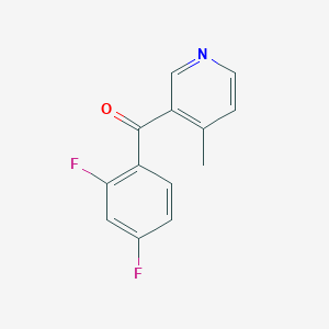 molecular formula C13H9F2NO B1463190 3-(2,4-二氟苯甲酰)-4-甲基吡啶 CAS No. 1187168-90-6