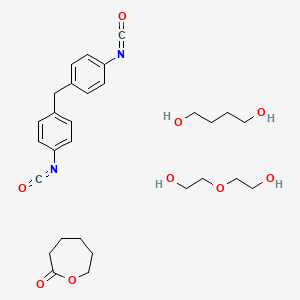 molecular formula C29H40N2O9 B14631919 Butane-1,4-diol;2-(2-hydroxyethoxy)ethanol;1-isocyanato-4-[(4-isocyanatophenyl)methyl]benzene;oxepan-2-one CAS No. 56990-15-9