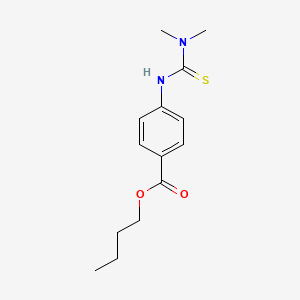 molecular formula C14H20N2O2S B14631983 Butyl 4-[(dimethylcarbamothioyl)amino]benzoate CAS No. 54767-08-7