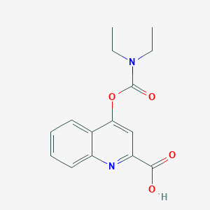 molecular formula C15H16N2O4 B1463199 4-[(Diethylcarbamoyl)oxy]quinoline-2-carboxylic acid CAS No. 1242268-12-7