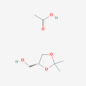 molecular formula C8H16O5 B14631997 acetic acid;[(4R)-2,2-dimethyl-1,3-dioxolan-4-yl]methanol CAS No. 57415-98-2