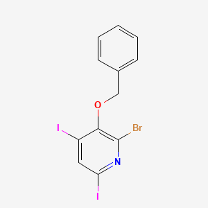 3-(Benzyloxy)-2-bromo-4,6-diiodopyridine