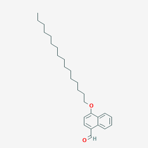 molecular formula C27H40O2 B14632011 4-(Hexadecyloxy)naphthalene-1-carbaldehyde CAS No. 54031-96-8