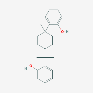 molecular formula C22H28O2 B14632033 2-{2-[4-(2-Hydroxyphenyl)-4-methylcyclohexyl]propan-2-yl}phenol CAS No. 57047-75-3
