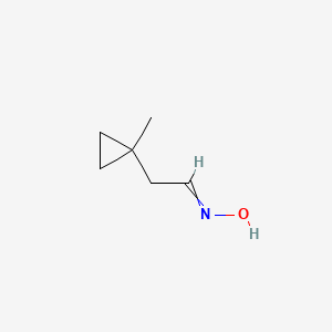 molecular formula C6H11NO B14632035 N-[2-(1-Methylcyclopropyl)ethylidene]hydroxylamine CAS No. 54249-58-0