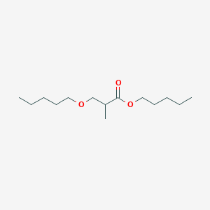 molecular formula C14H28O3 B14632049 Pentyl 2-methyl-3-(pentyloxy)propanoate CAS No. 54286-95-2