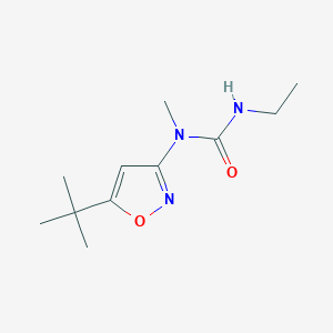 molecular formula C11H19N3O2 B14632052 N-(5-tert-Butyl-1,2-oxazol-3-yl)-N'-ethyl-N-methylurea CAS No. 55808-06-5