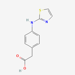 molecular formula C11H10N2O2S B14632055 {4-[(1,3-Thiazol-2-yl)amino]phenyl}acetic acid CAS No. 56355-25-0