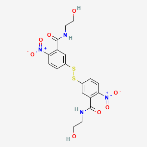 molecular formula C18H18N4O8S2 B14632059 3,3'-Disulfanediylbis[N-(2-hydroxyethyl)-6-nitrobenzamide] CAS No. 56766-20-2