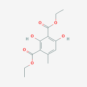 molecular formula C13H16O6 B14632081 Diethyl 2,4-dihydroxy-6-methylbenzene-1,3-dicarboxylate CAS No. 53103-17-6