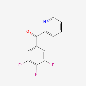 molecular formula C13H8F3NO B1463209 3-Methyl-2-(3,4,5-trifluorobenzoyl)pyridine CAS No. 1187166-26-2
