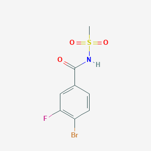 molecular formula C8H7BrFNO3S B1463210 N-(4-Bromo-3-fluorobenzoyl)-methanesulfonamide CAS No. 1971914-64-3