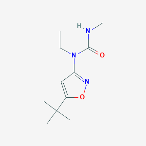 molecular formula C11H19N3O2 B14632109 N-(5-tert-Butyl-1,2-oxazol-3-yl)-N-ethyl-N'-methylurea CAS No. 55808-05-4