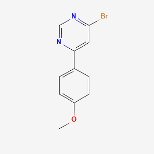 molecular formula C11H9BrN2O B1463211 4-Bromo-6-(4-methoxyphenyl)pyrimidine CAS No. 1260842-76-9