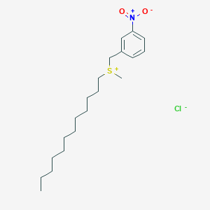 molecular formula C20H34ClNO2S B14632126 Dodecyl(methyl)[(3-nitrophenyl)methyl]sulfanium chloride CAS No. 56912-55-1