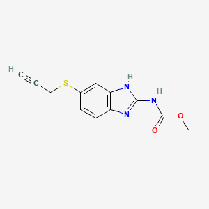 molecular formula C12H11N3O2S B14632127 Methyl {6-[(prop-2-yn-1-yl)sulfanyl]-1H-benzimidazol-2-yl}carbamate CAS No. 54029-14-0