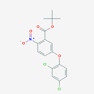 molecular formula C17H15Cl2NO5 B14632130 tert-Butyl 5-(2,4-dichlorophenoxy)-2-nitrobenzoate CAS No. 57729-08-5