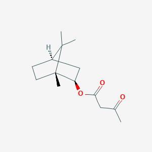 molecular formula C14H22O3 B14632134 Butanoic acid, 3-oxo-, (1R,2R,4R)-1,7,7-trimethylbicyclo[2.2.1]hept-2-yl ester, rel- CAS No. 54717-80-5