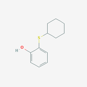 molecular formula C12H16OS B14632148 Phenol, 2-(cyclohexylthio)- CAS No. 56484-57-2
