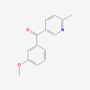 molecular formula C14H13NO2 B1463217 5-(3-Methoxybenzoyl)-2-methylpyridine CAS No. 1187163-89-8