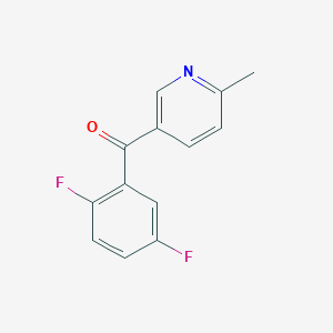 molecular formula C13H9F2NO B1463218 5-(2,5-Difluorobenzoyl)-2-methylpyridine CAS No. 1187169-30-7