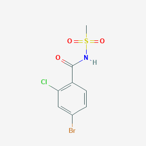 molecular formula C8H7BrClNO3S B1463221 N-(4-Bromo-2-chlorobenzoyl)-methanesulfonamide CAS No. 1971914-66-5