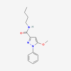 molecular formula C15H19N3O2 B14632259 N-Butyl-5-methoxy-1-phenyl-1H-pyrazole-3-carboxamide CAS No. 55228-20-1