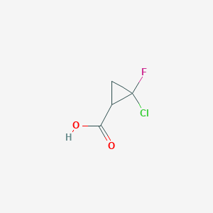 molecular formula C4H4ClFO2 B146323 2-氯-2-氟环丙烷羧酸 CAS No. 137081-42-6