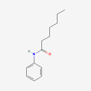 molecular formula C13H19NO B14632301 Heptanamide, N-phenyl- CAS No. 56051-98-0