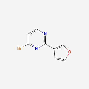 B1463233 4-Bromo-2-(furan-3-yl)pyrimidine CAS No. 1086381-95-4
