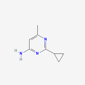 molecular formula C8H11N3 B1463235 2-Cyclopropyl-6-methylpyrimidin-4-amine CAS No. 1159822-02-2
