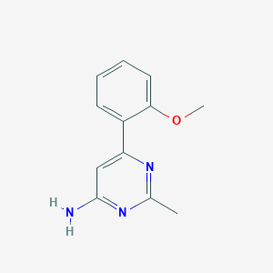molecular formula C12H13N3O B1463236 6-(2-Methoxyphenyl)-2-methylpyrimidin-4-amine CAS No. 1142005-61-5