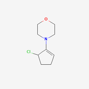 molecular formula C9H14ClNO B14632386 4-(5-Chlorocyclopent-1-en-1-yl)morpholine CAS No. 54494-43-8
