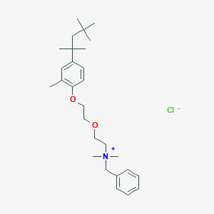 molecular formula C28H44ClNO2 B146324 Methylbenzethonium chloride CAS No. 25155-18-4
