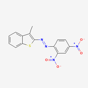 molecular formula C15H10N4O4S B14632417 Diazene, (2,4-dinitrophenyl)(3-methylbenzo[b]thien-2-yl)- CAS No. 53295-69-5
