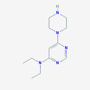 molecular formula C12H21N5 B1463243 N,N-diethyl-6-(piperazin-1-yl)pyrimidin-4-amine CAS No. 1185542-48-6