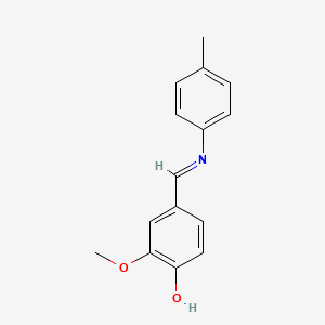 molecular formula C15H15NO2 B14632463 Phenol, 2-methoxy-4-[[(4-methylphenyl)imino]methyl]- CAS No. 53304-12-4