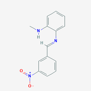 molecular formula C14H13N3O2 B1463247 (2E)-1-N-methyl-2-N-[(3-nitrophenyl)methylidene]benzene-1,2-diamine CAS No. 3718-00-1