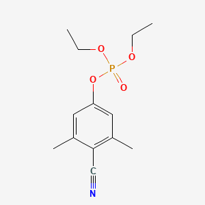 molecular formula C13H18NO4P B14632490 4-Cyano-3,5-dimethylphenyl diethyl phosphate CAS No. 54436-50-9