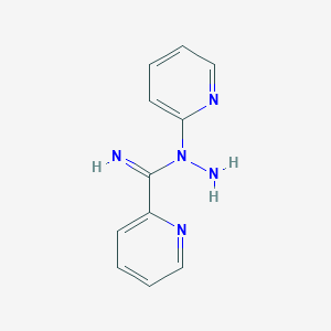 molecular formula C11H11N5 B14632495 N-(Pyridin-2-yl)pyridine-2-carboximidohydrazide CAS No. 53995-50-9